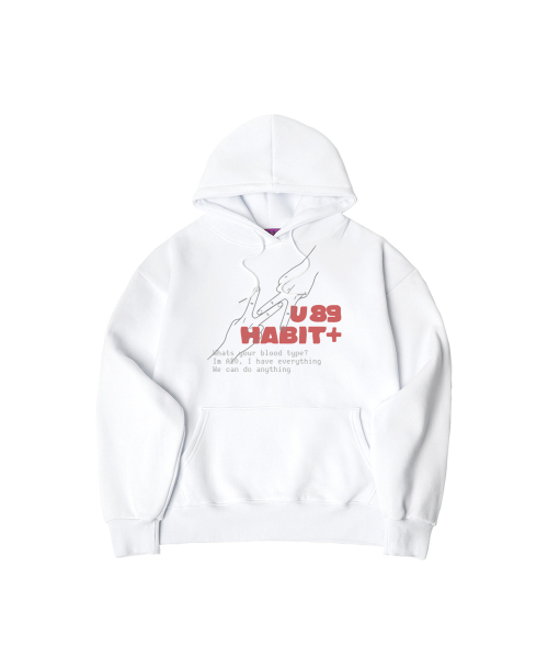 NUHABIT（ニューハビット）の「N/H TYPE89 オーバーサイズ 裏起毛 フードパーカー (GOH4-6NH1376)（パーカー・メンズ・ブラック/ホワイト/ネイビー/ライトグレー/チャコールグレー/アイボリー・MEDIUM/LARGE/X-LARGE）」の7枚目の写真