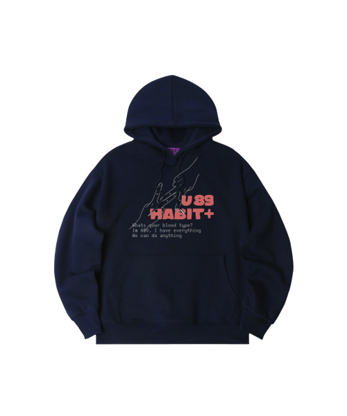 NUHABIT（ニューハビット）の「N/H TYPE89 オーバーサイズ 裏起毛 フードパーカー (GOH4-6NH1376)（パーカー・メンズ・ブラック/ホワイト/ネイビー/ライトグレー/チャコールグレー/アイボリー・MEDIUM/LARGE/X-LARGE）」の8枚目の写真