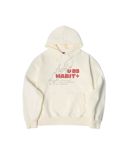 NUHABIT（ニューハビット）の「N/H TYPE89 オーバーサイズ 裏起毛 フードパーカー (GOH4-6NH1376)（パーカー・メンズ・ブラック/ホワイト/ネイビー/ライトグレー/チャコールグレー/アイボリー・MEDIUM/LARGE/X-LARGE）」の11枚目の写真