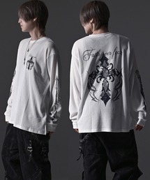 RUDOL（ルドル）の「『RUDOL/ルドル』クロススカルグラフィックワッフルロンT（Tシャツ/カットソー）」