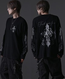 RUDOL（ルドル）の「『RUDOL/ルドル』クロススカルグラフィックワッフルロンT（Tシャツ/カットソー）」