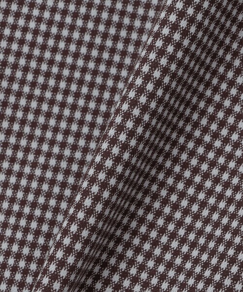 SHIPS(シップス)の「MADE IN JAPAN ギンガム チェック ジャージー ワンピースカラー シャツ(ビジネスシャツ・メンズ・ネイビー/ブラウン・SMALL/MEDIUM/LARGE/X-LARGE)」の6枚目の写真