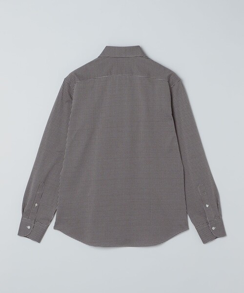 SHIPS(シップス)の「MADE IN JAPAN ギンガム チェック ジャージー ワンピースカラー シャツ(ビジネスシャツ・メンズ・ネイビー/ブラウン・SMALL/MEDIUM/LARGE/X-LARGE)」の8枚目の写真