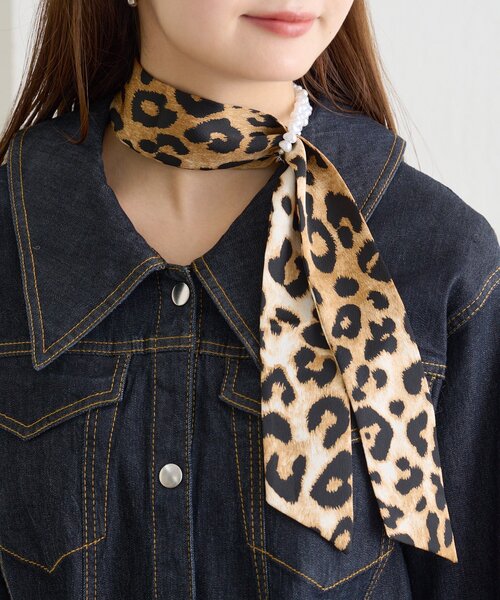 mystic(ミスティック)の「Lara パール×スカーフネックレス(ネックレス・レディース・ベージュ/ブラック・ONE SIZE)」の17枚目の写真