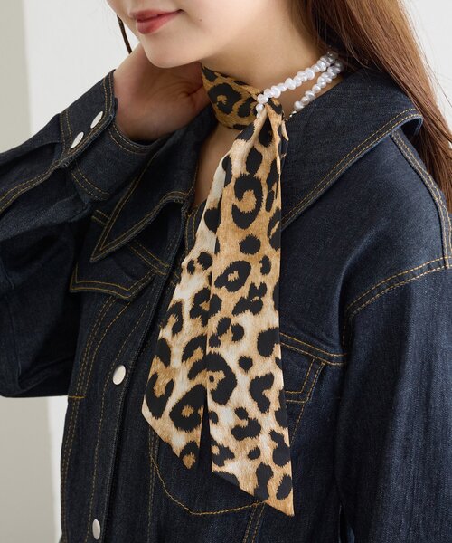 mystic(ミスティック)の「Lara パール×スカーフネックレス(ネックレス・レディース・ベージュ/ブラック・ONE SIZE)」の20枚目の写真