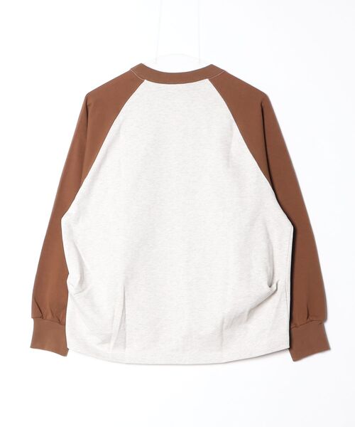 BEAVER(ビーバー)の「B omnivore/ビーオムニボー 裾タックバルーンロングスリーブTee(Tシャツ/カットソー・レディース・ブラウン/ブラック・1)」の3枚目の写真