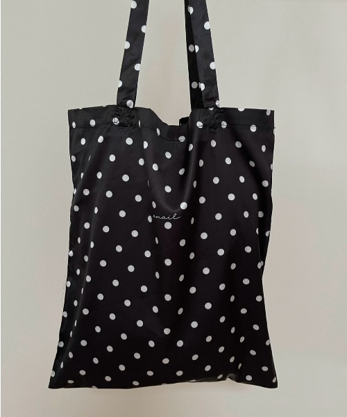 AMAIL(アマイル)の「Daily Together dot bag(トートバッグ・レディース・ブラック/アイボリー・FREE)」の6枚目の写真