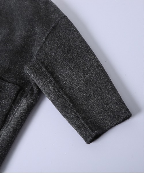 CURA CLOSET(キュラ クローゼット)の「リバーシブル/ウール混/ノーカラーコート/チェック柄/無地/2way/ミドル丈(その他アウター・レディース・チャコールグレー/ブラウン・フリー)」の8枚目の写真