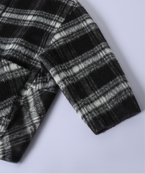 CURA CLOSET(キュラ クローゼット)の「リバーシブル/ウール混/ノーカラーコート/チェック柄/無地/2way/ミドル丈(その他アウター・レディース・チャコールグレー/ブラウン・フリー)」の22枚目の写真