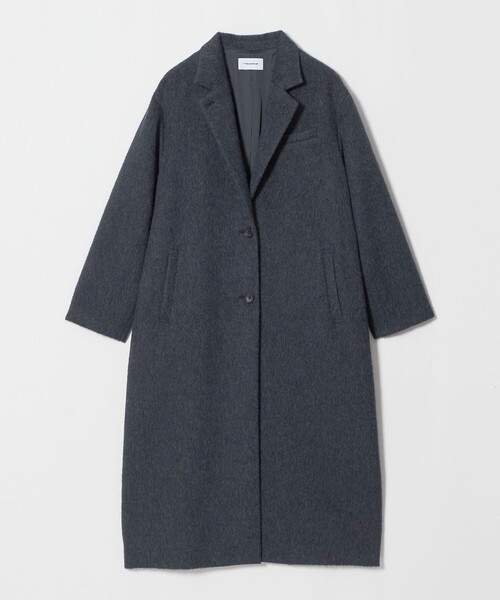 BEAUTY&YOUTH UNITED ARROWS(ビューティーアンドユースユナイテッドアローズ)の「ウールアルパカブレンド シャギー ロングコート(その他アウター・レディース・ネイビー/オリーブ・M/S)」の2枚目の写真