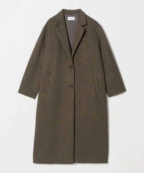 BEAUTY&YOUTH UNITED ARROWS(ビューティーアンドユースユナイテッドアローズ)の「ウールアルパカブレンド シャギー ロングコート(その他アウター・レディース・ネイビー/オリーブ・M/S)」の1枚目の写真