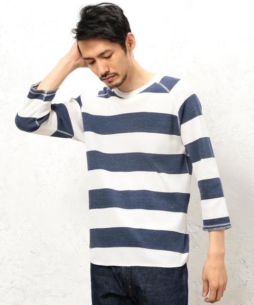 green label relaxing（グリーンレーベルリラクシング）の「BC WAFFLE FOOT/BALL 7分袖 カットソー◆（Tシャツ/カットソー・メンズ・ホワイト/ブラック/ネイビー/その他1・SMALL/MEDIUM/LARGE）」の3枚目の写真