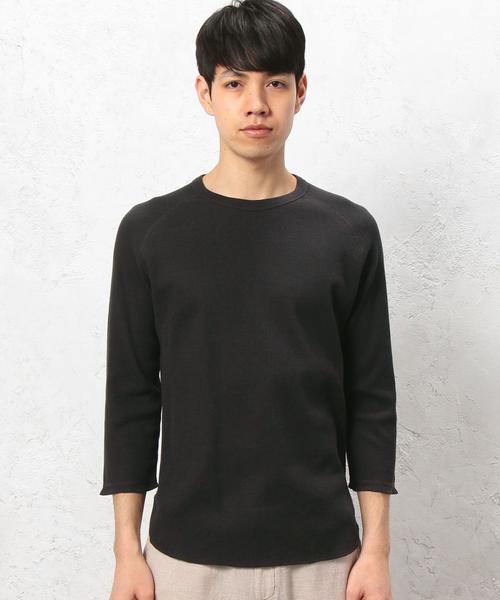 green label relaxing（グリーンレーベルリラクシング）の「BC WAFFLE FOOT/BALL 7分袖 カットソー◆（Tシャツ/カットソー・メンズ・ホワイト/ブラック/ネイビー/その他1・SMALL/MEDIUM/LARGE）」の13枚目の写真