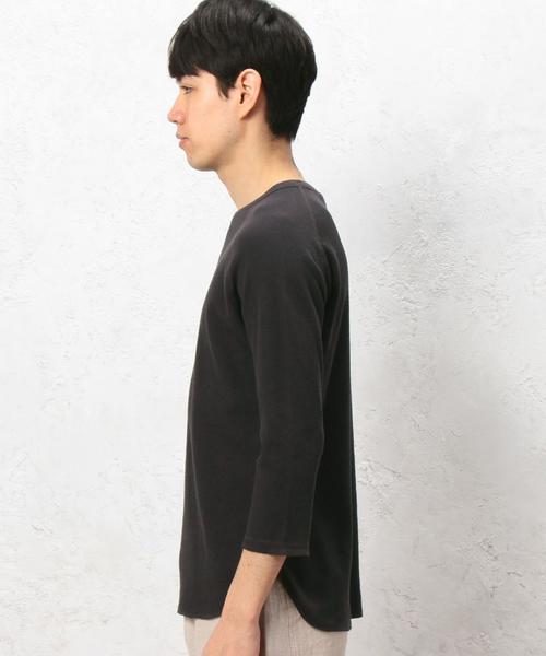 green label relaxing（グリーンレーベルリラクシング）の「BC WAFFLE FOOT/BALL 7分袖 カットソー◆（Tシャツ/カットソー・メンズ・ホワイト/ブラック/ネイビー/その他1・SMALL/MEDIUM/LARGE）」の14枚目の写真