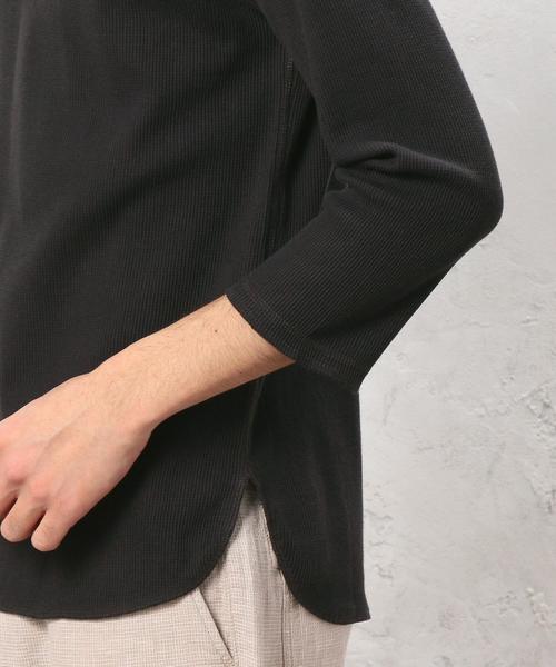 green label relaxing（グリーンレーベルリラクシング）の「BC WAFFLE FOOT/BALL 7分袖 カットソー◆（Tシャツ/カットソー・メンズ・ホワイト/ブラック/ネイビー/その他1・SMALL/MEDIUM/LARGE）」の8枚目の写真