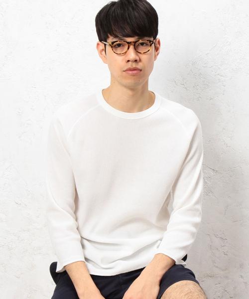 green label relaxing（グリーンレーベルリラクシング）の「BC WAFFLE FOOT/BALL 7分袖 カットソー◆（Tシャツ/カットソー・メンズ・ホワイト/ブラック/ネイビー/その他1・SMALL/MEDIUM/LARGE）」の15枚目の写真