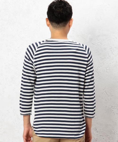 green label relaxing（グリーンレーベルリラクシング）の「BC WAFFLE FOOT/BALL 7分袖 カットソー◆（Tシャツ/カットソー・メンズ・ホワイト/ブラック/ネイビー/その他1・SMALL/MEDIUM/LARGE）」の18枚目の写真