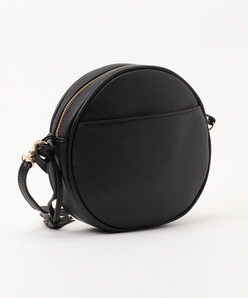 POU DOU DOU（プードゥドゥ）の「アップリケ丸ポシェット（ショルダーバッグ・レディース・ブラウン/アイボリー/ブラック・8）」の4枚目の写真