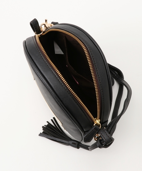 POU DOU DOU（プードゥドゥ）の「アップリケ丸ポシェット（ショルダーバッグ・レディース・ブラウン/アイボリー/ブラック・8）」の10枚目の写真