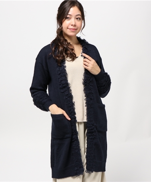 AULIループニットロングカーデガン AULIループニットロングカーデガン