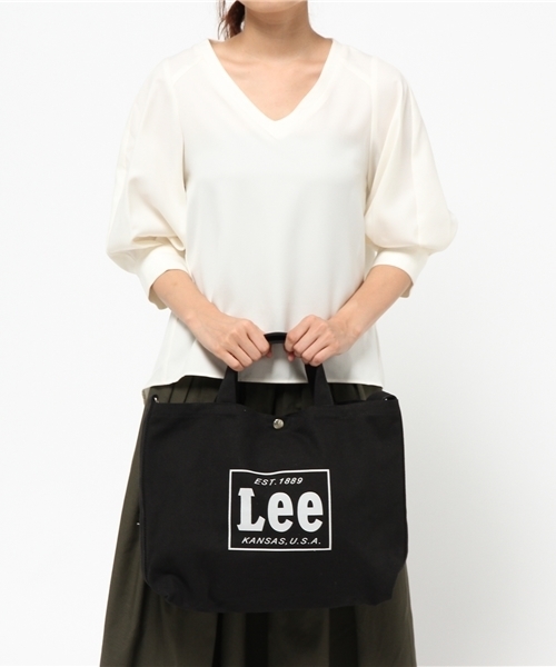 Lee（リー）の「【LEE】別注ショルダートート（トートバッグ・レディース・オフホワイト/ブラック/カーキ・FREE）」の10枚目の写真