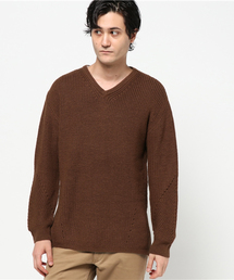 SHIPS JET BLUE | SHIPS JET BLUE: アゼ編み スリットニット(ニット/セーター)