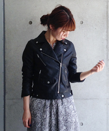 laboratory work | フェイクレザーベーシックライダース(ライダースジャケット)