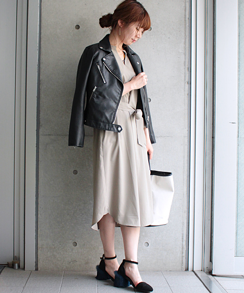 laboratory work（ラボラトリーワーク）の「フェイクレザーベーシックライダース（ライダースジャケット・レディース・ブラック・MEDIUM/SMALL）」の7枚目の写真