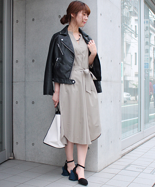 laboratory work（ラボラトリーワーク）の「フェイクレザーベーシックライダース（ライダースジャケット・レディース・ブラック・MEDIUM/SMALL）」の9枚目の写真