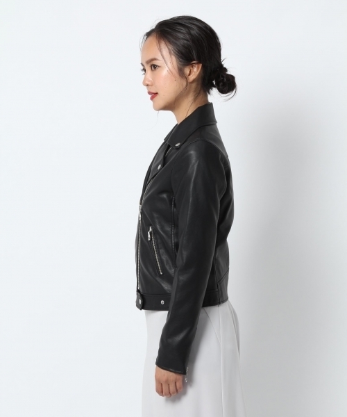 laboratory work（ラボラトリーワーク）の「フェイクレザーベーシックライダース（ライダースジャケット・レディース・ブラック・MEDIUM/SMALL）」の20枚目の写真