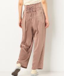 Another Edition | サテンレースアップパンツ ◆(その他パンツ)