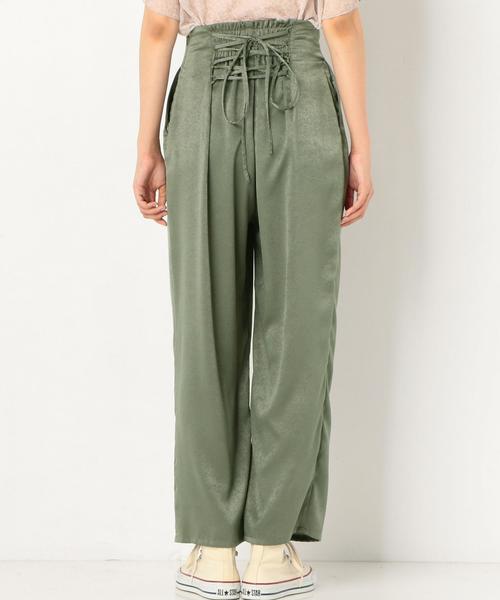 Another Edition（アナザーエディション）の「サテンレースアップパンツ ◆（その他パンツ・レディース・ブラック/ピンク/ケリー・FREE）」の4枚目の写真