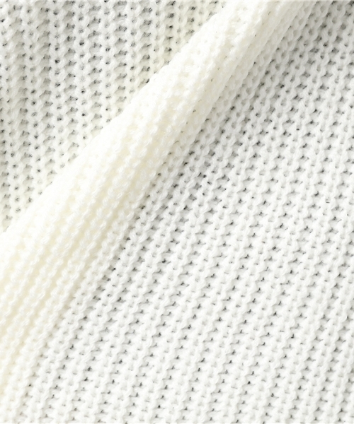 Re:EDIT（リエディ）の「ワイドスリーブバッククロスニットトップス（ニット/セーター・レディース・ホワイト/ブラック/ブラウン/ブルー/レッド・MEDIUM）」の9枚目の写真