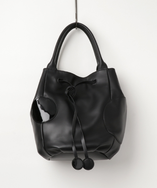 tsumori chisato CARRY（ツモリチサトキャリー）の「ソフトドットショルダー　手提げバッグ（ハンドバッグ・レディース・ブラック/ブラウン・FREE）」の7枚目の写真