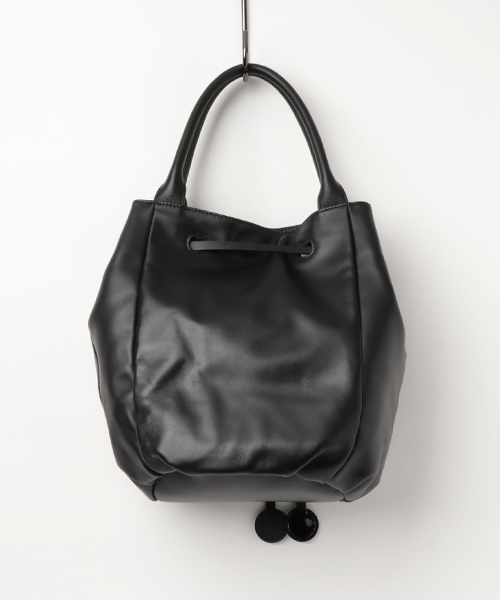 tsumori chisato CARRY（ツモリチサトキャリー）の「ソフトドットショルダー　手提げバッグ（ハンドバッグ・レディース・ブラック/ブラウン・FREE）」の5枚目の写真