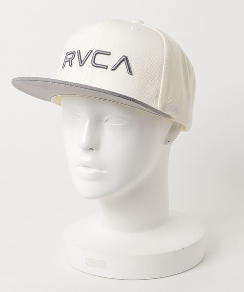 RVCA（ルーカ）の「RVCA メンズ RV TWILL SNAPBK II キャップ（キャップ・メンズ・ブラック×グレー/ブルー/グレー/チャコールグレー/カモフラージュ/オフホワイト/ライトブルー/ダークグリーン/グレー系その他/インディゴブルー/ライトグレー/ブルー系その他・FREE）」の2枚目の写真