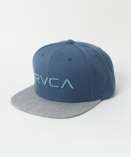 RVCA（ルーカ）の「RVCA メンズ RV TWILL SNAPBK II キャップ（キャップ・メンズ・ブラック×グレー/ブルー/グレー/チャコールグレー/カモフラージュ/オフホワイト/ライトブルー/ダークグリーン/グレー系その他/インディゴブルー/ライトグレー/ブルー系その他・FREE）」の4枚目の写真