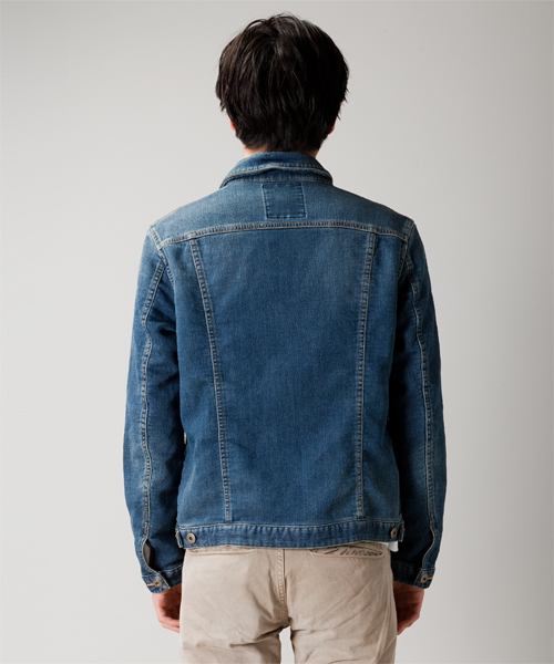 NANO universe（ナノユニバース）の「インディゴjerseyGジャン（デニムジャケット・メンズ・ブルー/インディゴブルー・SMALL/MEDIUM/LARGE）」の6枚目の写真