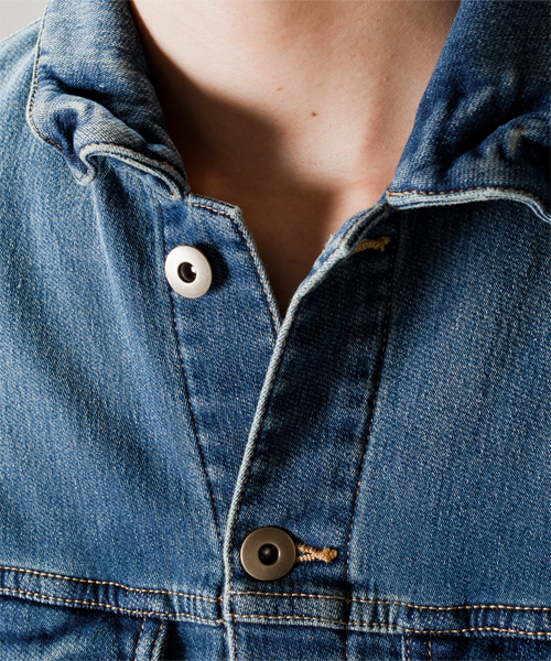 NANO universe（ナノユニバース）の「インディゴjerseyGジャン（デニムジャケット・メンズ・ブルー/インディゴブルー・SMALL/MEDIUM/LARGE）」の7枚目の写真