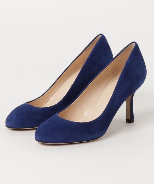 la jeune Boutique(ラジュンヌブティック)の「FABIO RUSCONI / 表革ラウンドトゥパンプス(パンプス・レディース・ブルー/ダークグレー・34/36/37)」の2枚目の写真