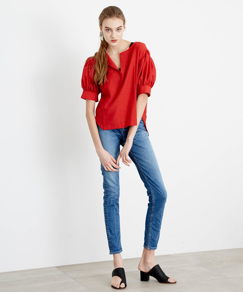 STUDIOUS(ステュディオス)の「【CITY】スキニーストレッチブリーチDENIM(デニムパンツ・レディース・ブルー・1/0)」の2枚目の写真