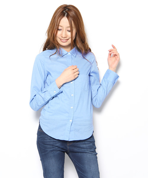 ESTNATION（エストネーション）の「ESTNATION 製品洗いシャツ（シャツ/ブラウス・レディース・ホワイト/ライトグリーン/イエロー/レッド/ブルー・38/40）」の3枚目の写真