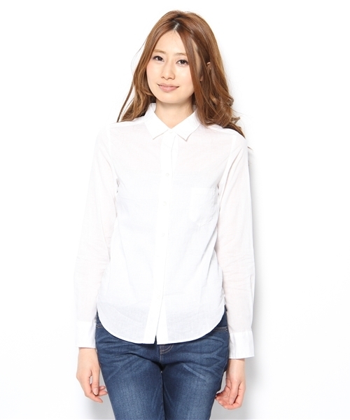 ESTNATION（エストネーション）の「ESTNATION 製品洗いシャツ（シャツ/ブラウス・レディース・ホワイト/ライトグリーン/イエロー/レッド/ブルー・38/40）」の6枚目の写真