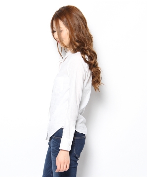 ESTNATION（エストネーション）の「ESTNATION 製品洗いシャツ（シャツ/ブラウス・レディース・ホワイト/ライトグリーン/イエロー/レッド/ブルー・38/40）」の7枚目の写真