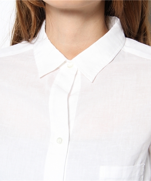 ESTNATION（エストネーション）の「ESTNATION 製品洗いシャツ（シャツ/ブラウス・レディース・ホワイト/ライトグリーン/イエロー/レッド/ブルー・38/40）」の9枚目の写真