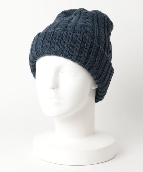 KOBE LETTUCE（コウベレタス）の「[ ケーブルニット / リブニット ]リバーシブルデザイン☆ニットキャップ＊レディース/ニット帽/帽子[J623]神戸レタス（ニットキャップ/ビーニー・レディース・ブラック/グレー/アイボリー/ブルー系その他/レッド系その他・FREE）」の8枚目の写真