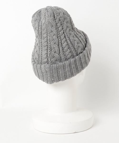 KOBE LETTUCE（コウベレタス）の「[ ケーブルニット / リブニット ]リバーシブルデザイン☆ニットキャップ＊レディース/ニット帽/帽子[J623]神戸レタス（ニットキャップ/ビーニー・レディース・ブラック/グレー/アイボリー/ブルー系その他/レッド系その他・FREE）」の7枚目の写真