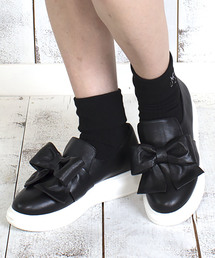 Jeffrey Campbell | ホワイトソールリボン付レザースリッポン(スニーカー)
