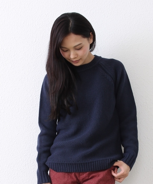 coen（コーエン）の「カノコニットプルオーバー（ニット/セーター・レディース・オフホワイト/グレー/ネイビー/ワイン・MEDIUM/LARGE）」の3枚目の写真