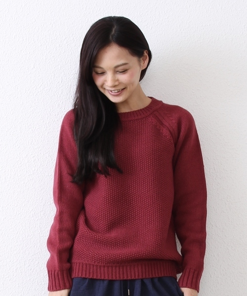 coen（コーエン）の「カノコニットプルオーバー（ニット/セーター・レディース・オフホワイト/グレー/ネイビー/ワイン・MEDIUM/LARGE）」の4枚目の写真